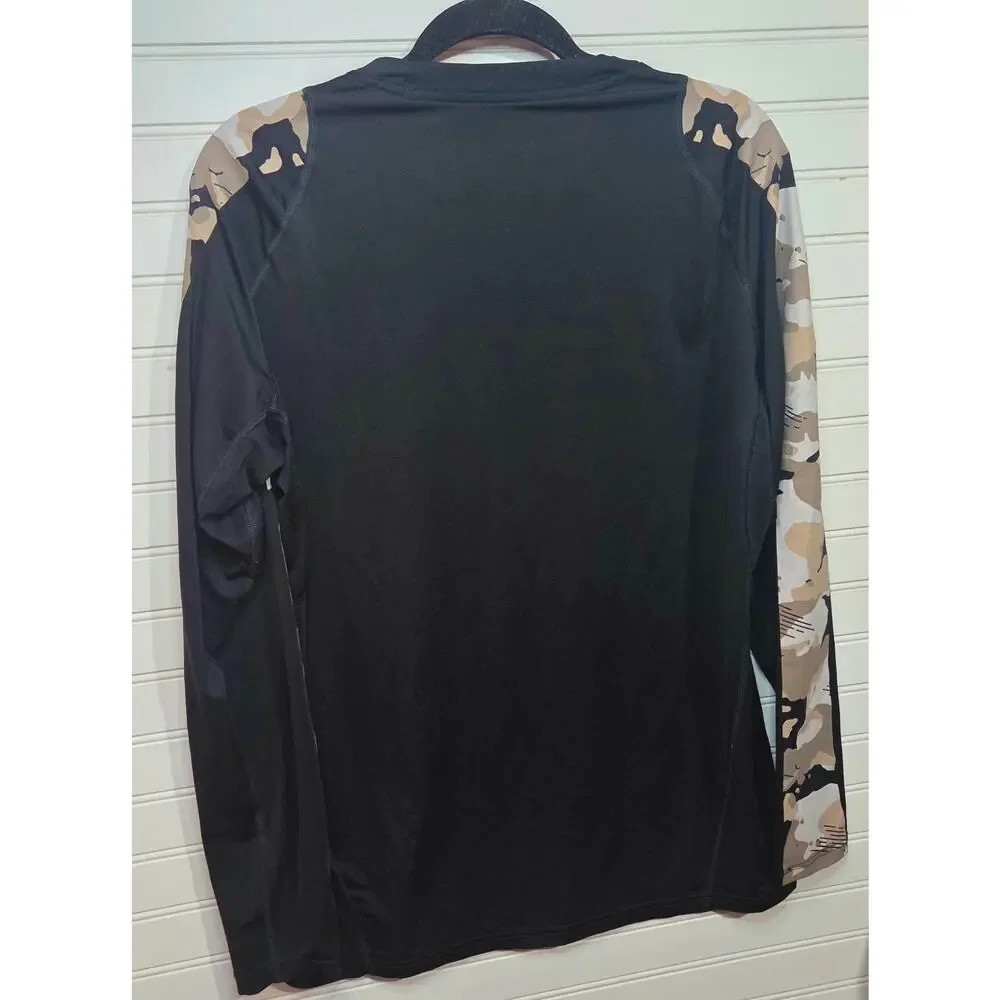 Nike Dri-FIT Men’s Medium Black Camo Long Sleeve Performance Shirt